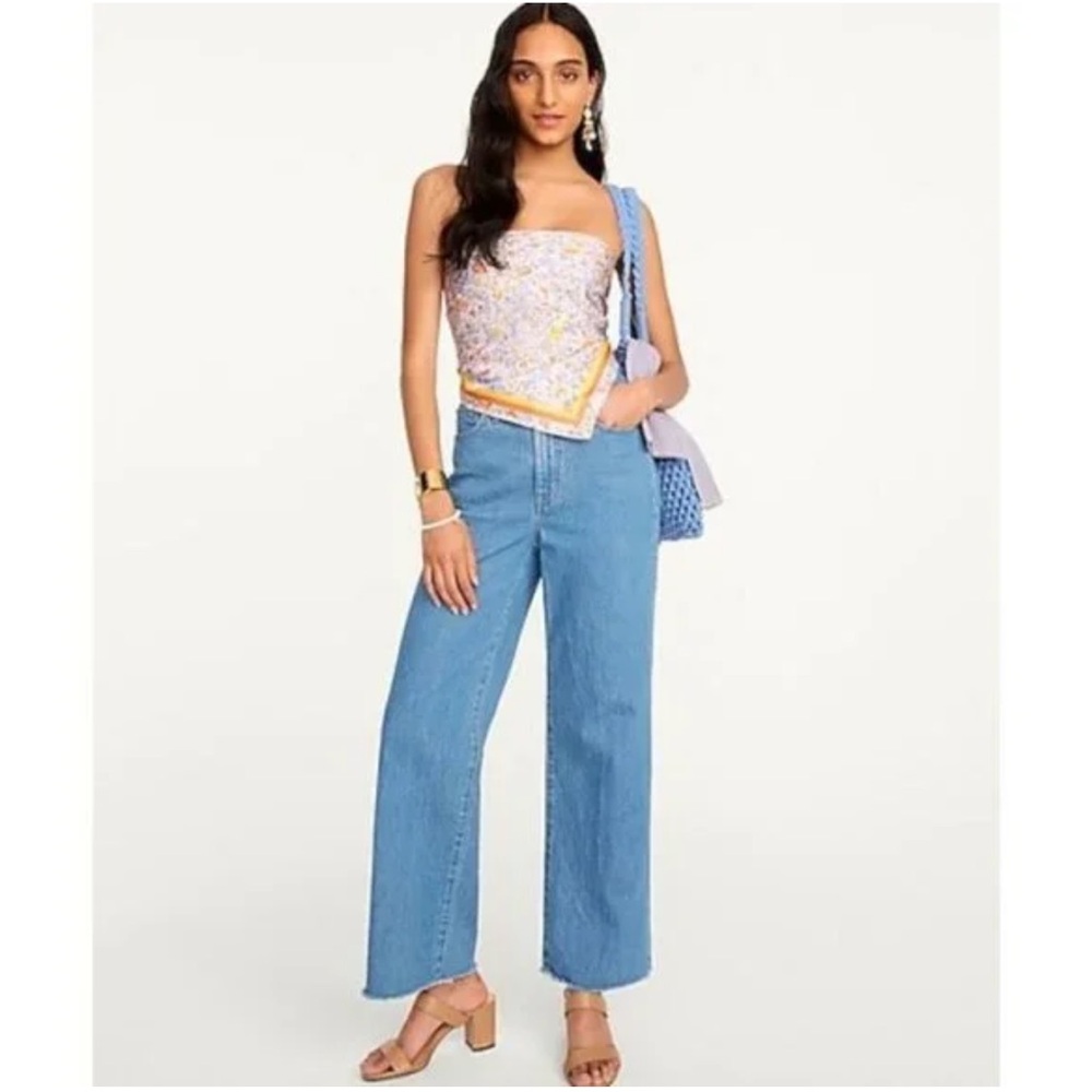 Jcrew slim wide leg jean in medium
Indigo wash TALL